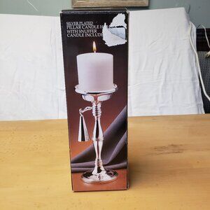 NIB - Silver plated Pillar Candleholder